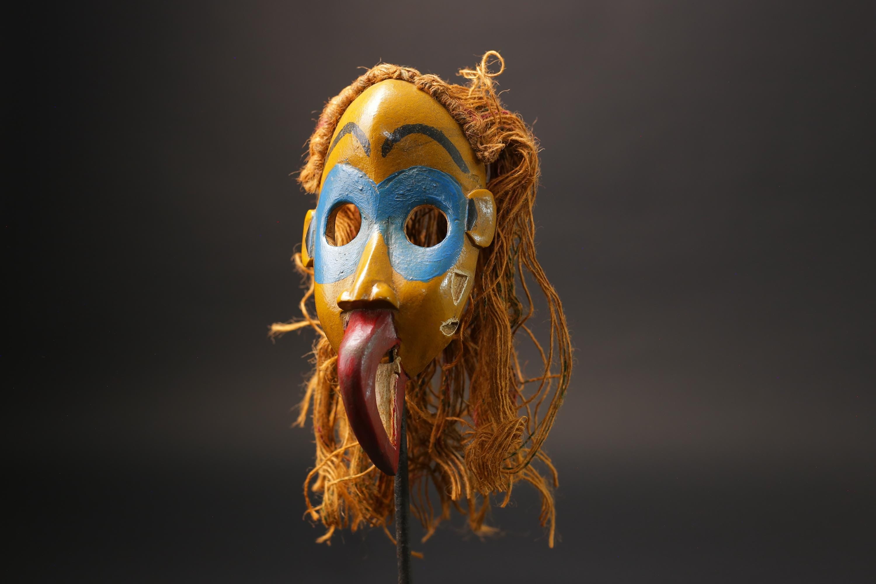 African masks ritual ceremony Carved Vintage Wall Hanging Dan Mask wall mask-G2571