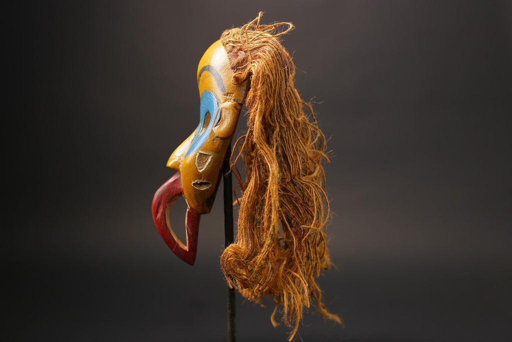 African masks ritual ceremony Carved Vintage Wall Hanging Dan Mask wall mask-G2571