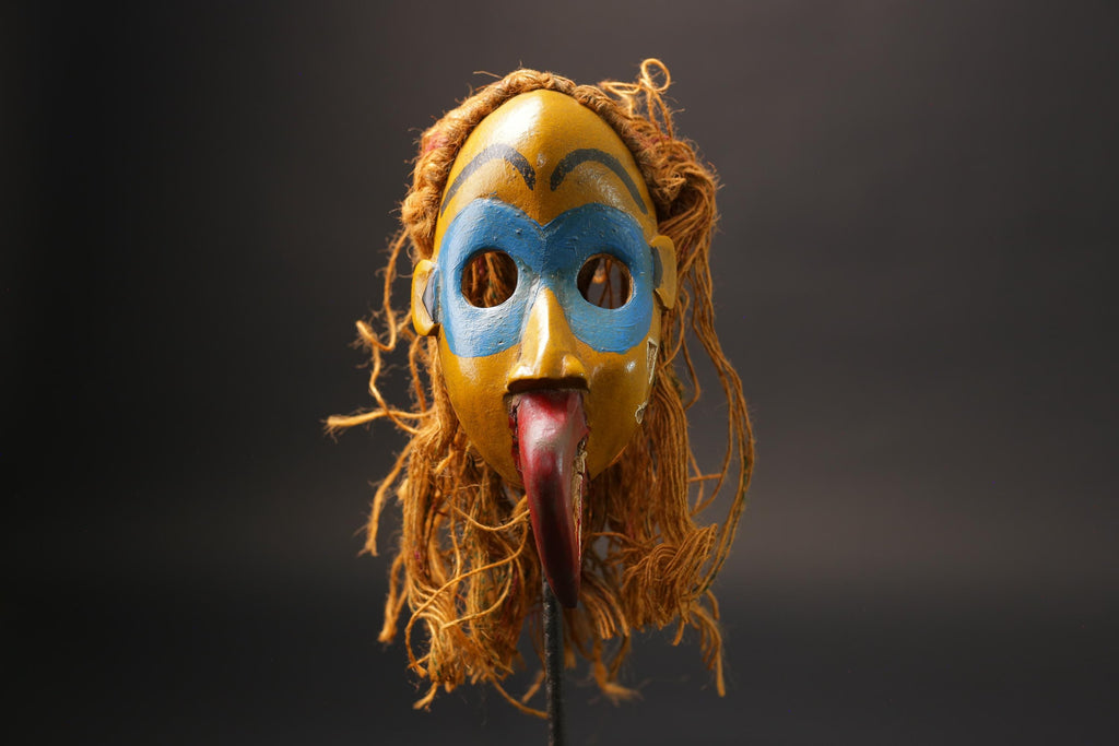 African masks ritual ceremony Carved Vintage Wall Hanging Dan Mask wall mask-G2571