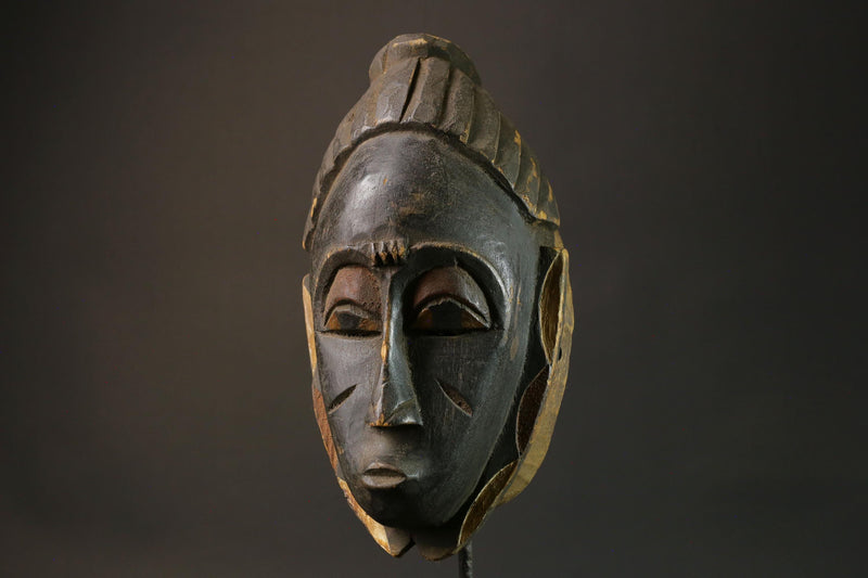 African Masks Baule Antiques African Wooden Mask Wall Hanging Primitive Masks for wall-7515