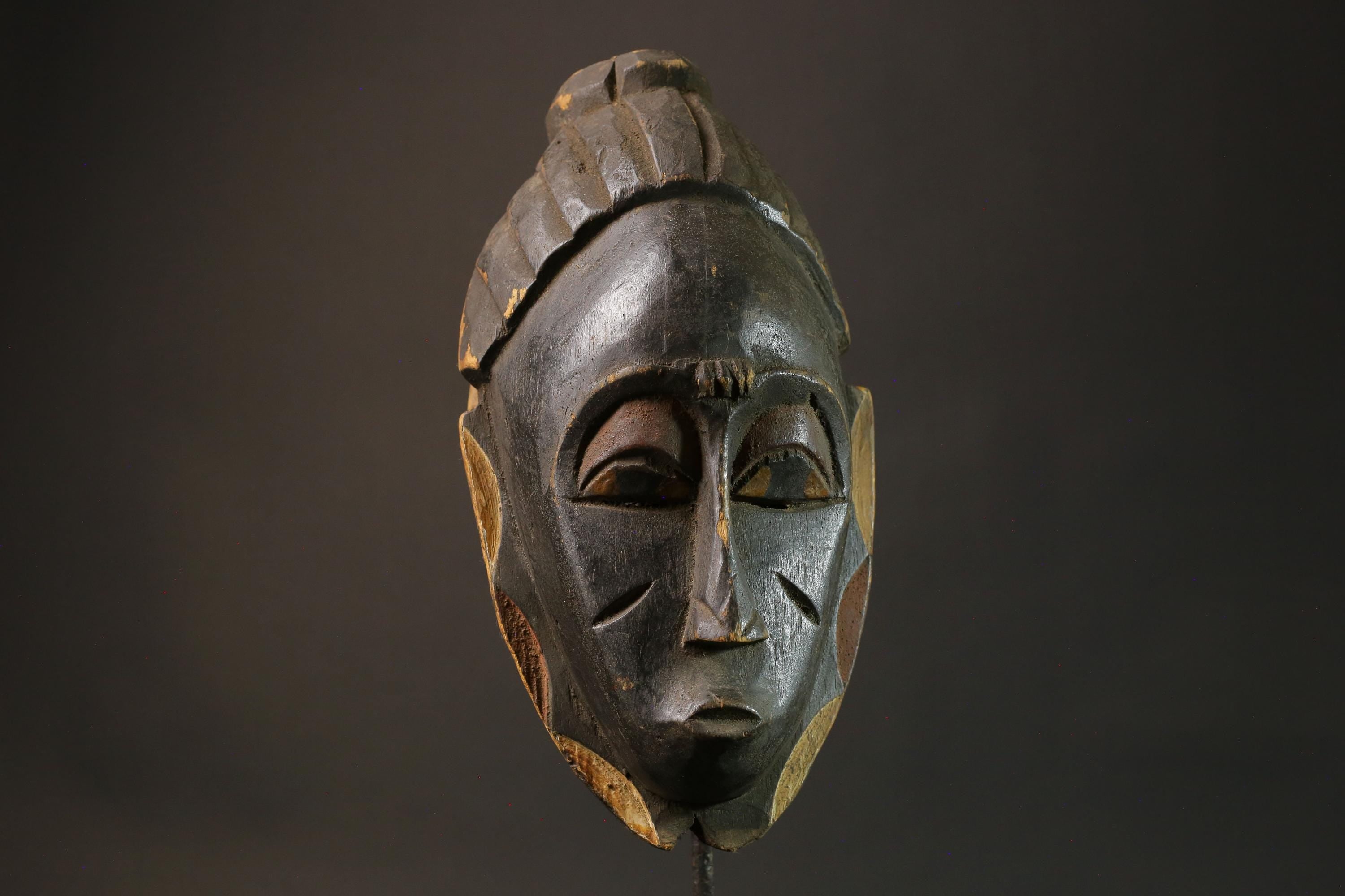 African Masks Baule Antiques African Wooden Mask Wall Hanging Primitive Masks for wall-7515