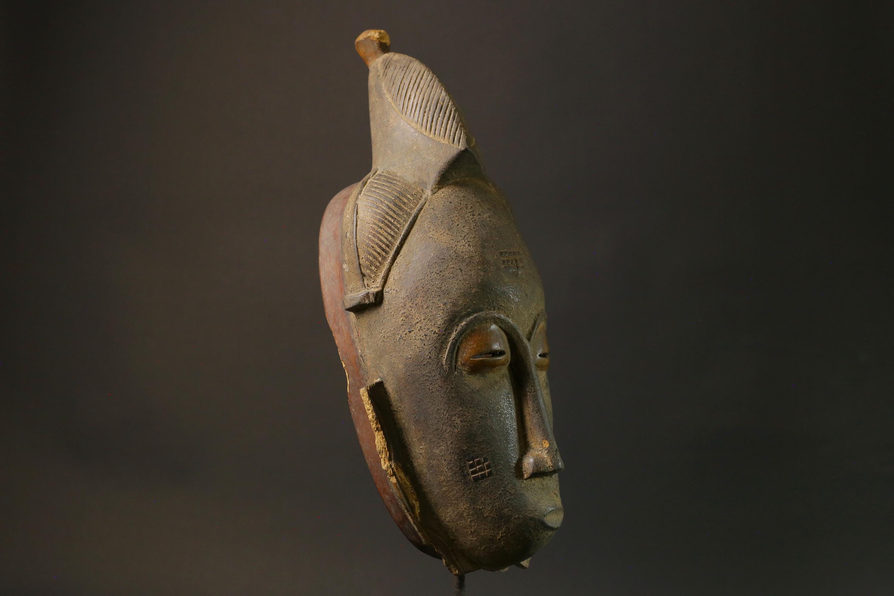 African Tribal Bete Guro Mask Art Wooden Carved Mask Fine Old Facial Masks for wall-1725