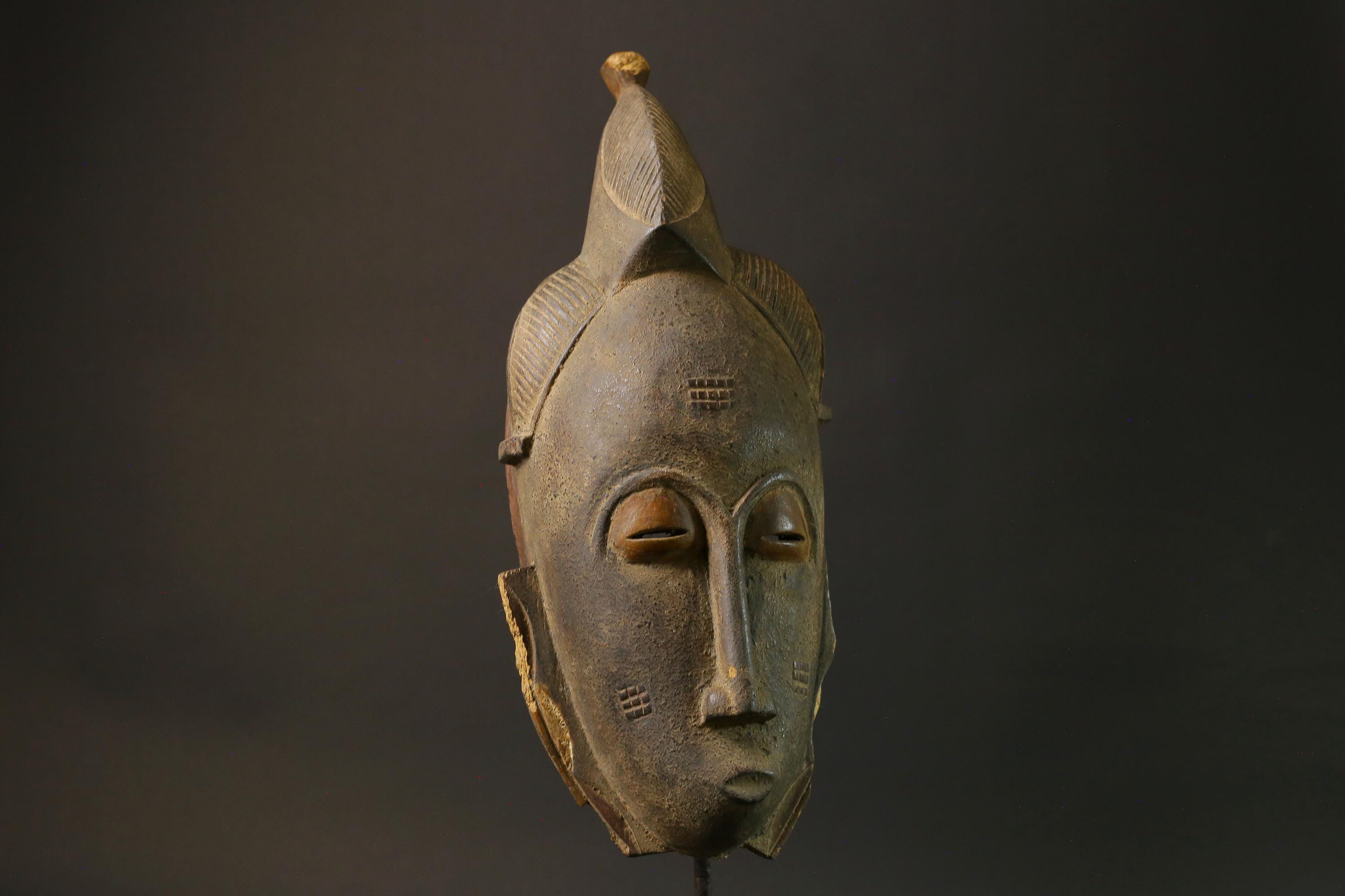 African Tribal Bete Guro Mask Art Wooden Carved Mask Fine Old Facial Masks for wall-1725