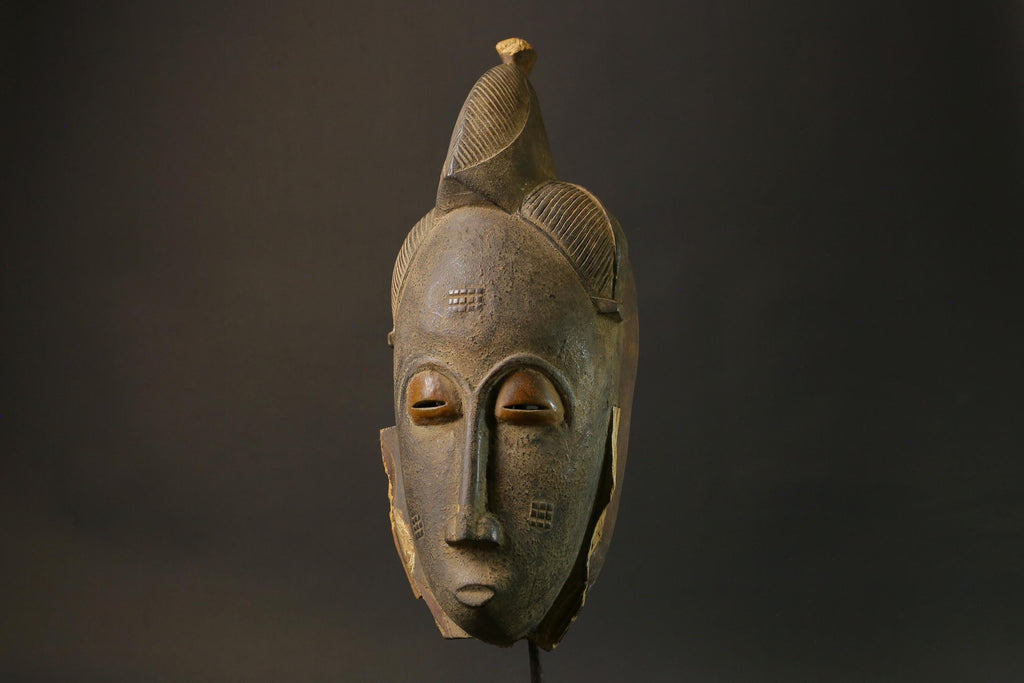 African Tribal Bete Guro Mask Art Wooden Carved Mask Fine Old Facial Masks for wall-1725