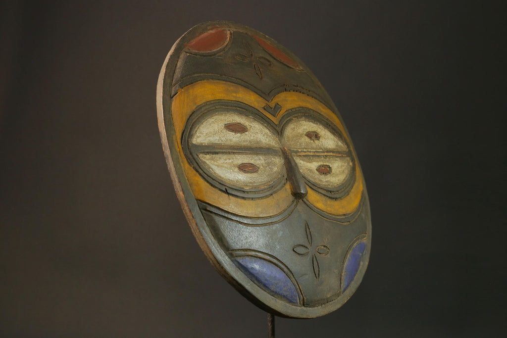African mask Eket Antiques wood African real figure vintage African masks for wall-G1185