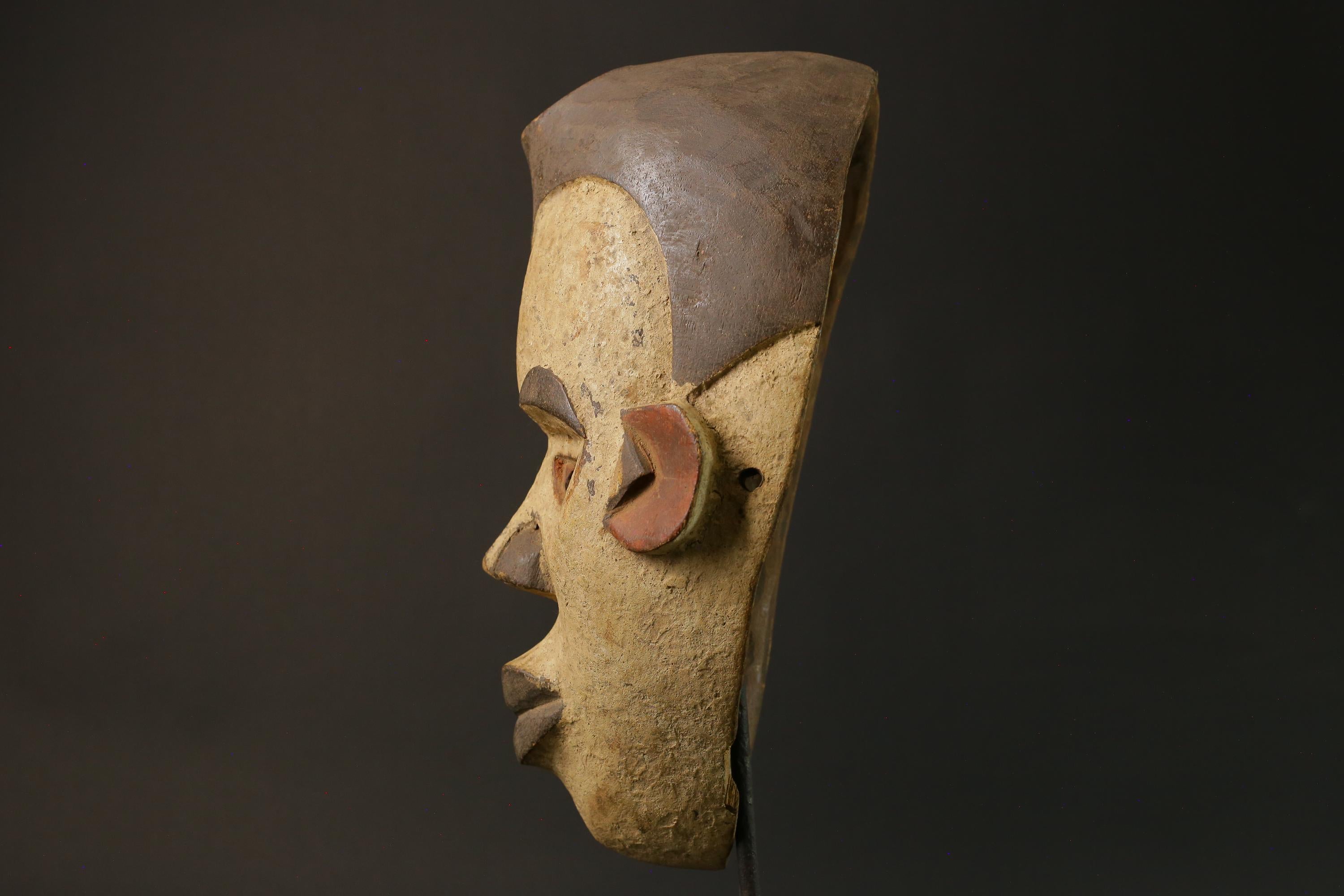 African Mask igbo Tribal Face Mask Wood Hand Carved Masks for wall igbo -7492