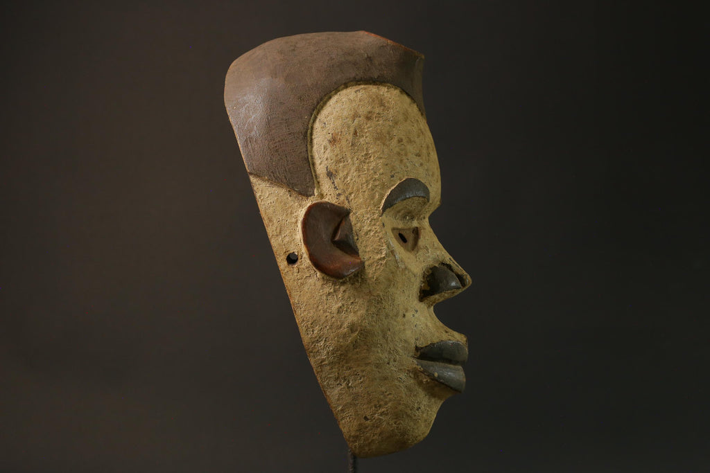 African Mask igbo Tribal Face Mask Wood Hand Carved Masks for wall igbo -7492