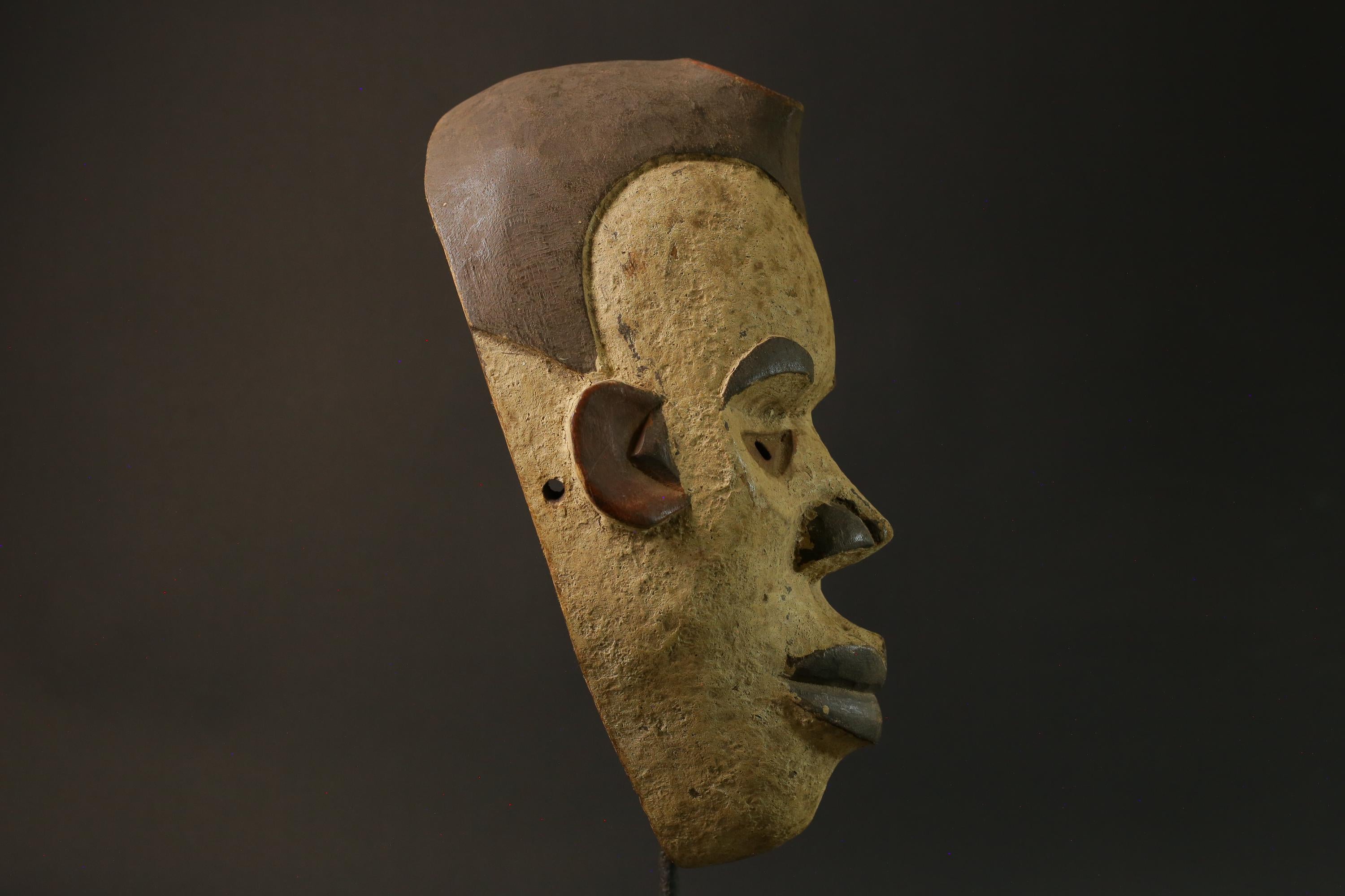 African Mask igbo Tribal Face Mask Wood Hand Carved Masks for wall igbo -7492