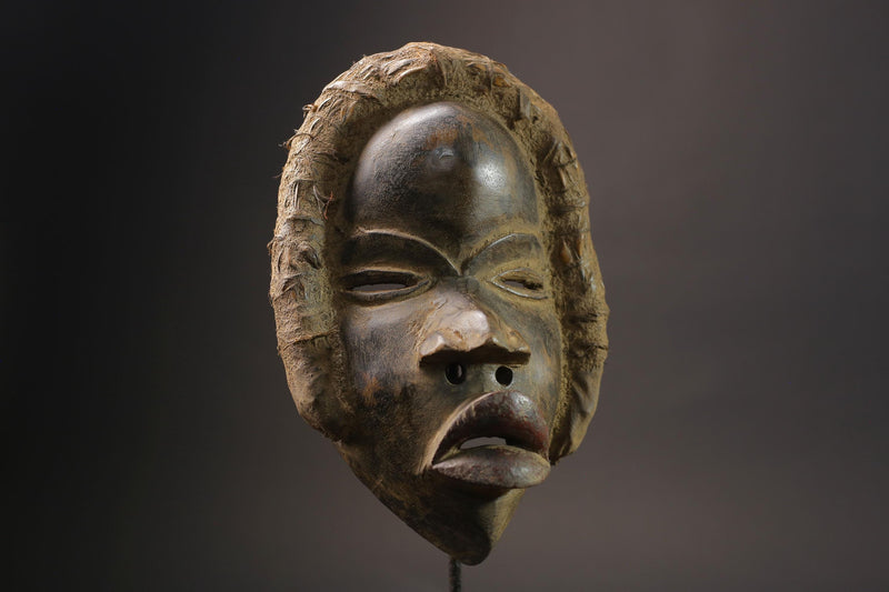 African Mask Carved Wood Tribal Mask vintage Carved Mask Dan Liberia Masks for wall-G2585