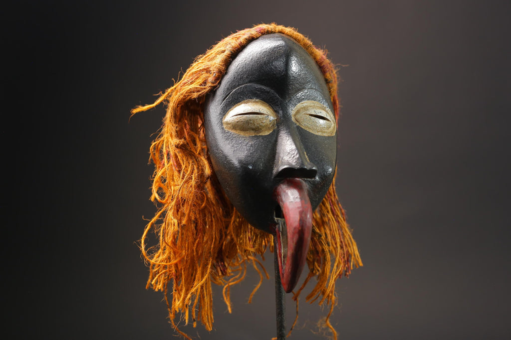 African Tribal Wood masks Dan Liberia Mask Primitive Handmade Collectibles Masks for wall-G2587