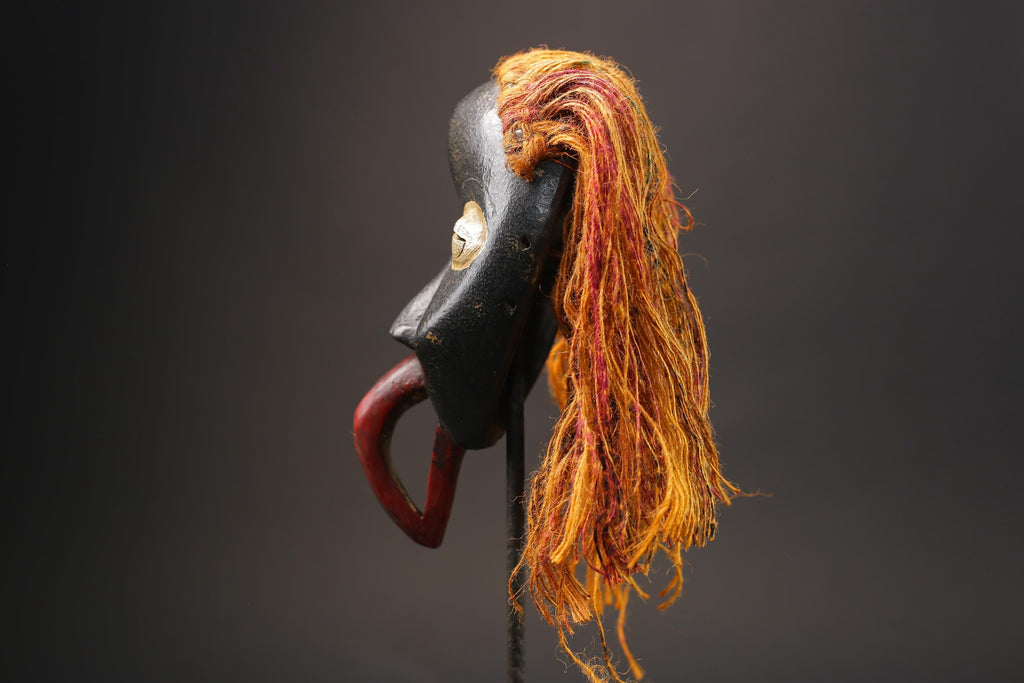 African Tribal Wood masks Dan Liberia Mask Primitive Handmade Collectibles Masks for wall-G2587