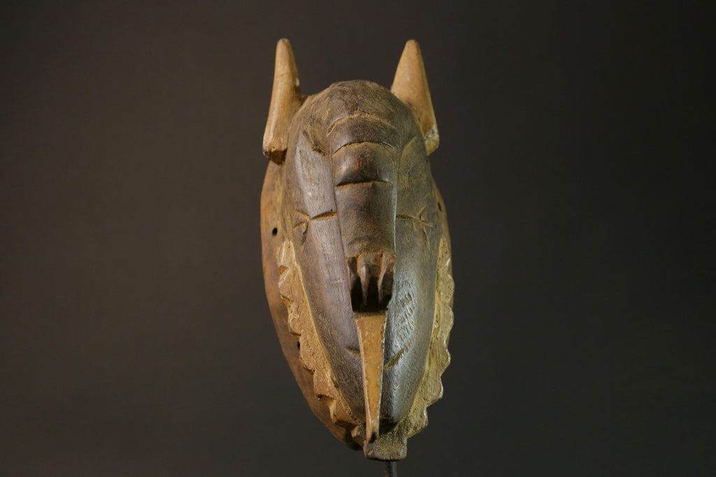 African mask wood African real figure vintage African masks for wall Guro Elephant masks for wall-7506