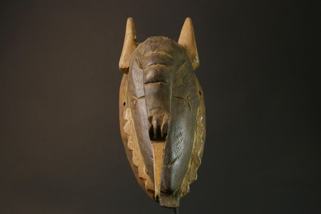 African mask wood African real figure vintage African masks for wall Guro Elephant masks for wall-7506