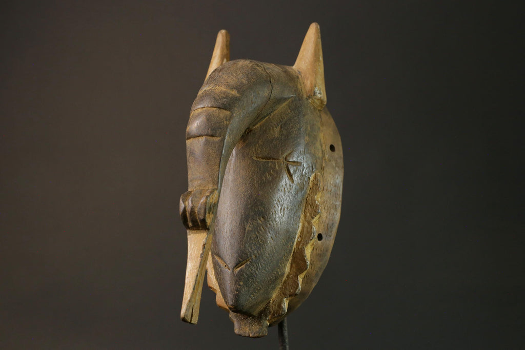 African mask wood African real figure vintage African masks for wall Guro Elephant masks for wall-7506