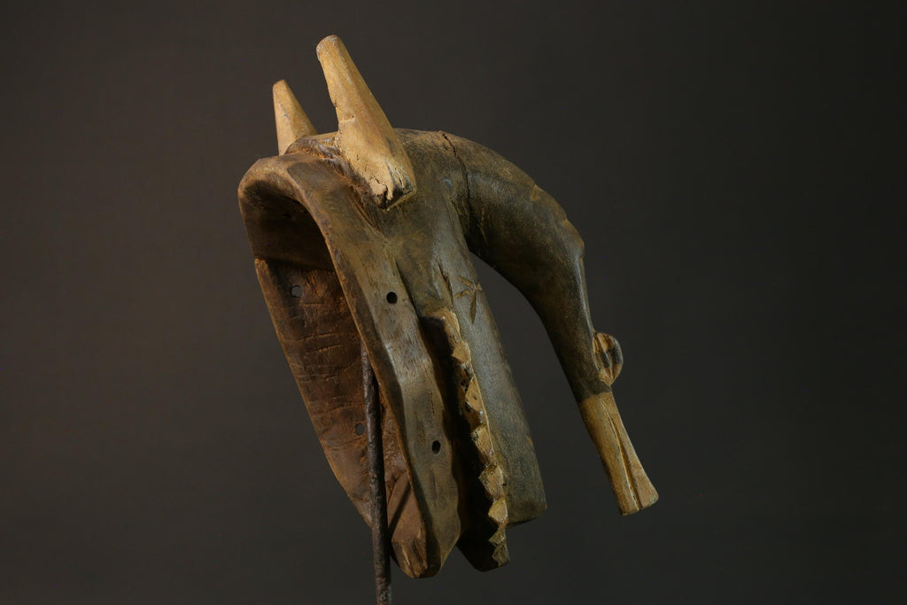 African mask wood African real figure vintage African masks for wall Guro Elephant masks for wall-7506