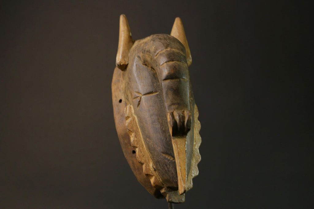African mask wood African real figure vintage African masks for wall Guro Elephant masks for wall-7506