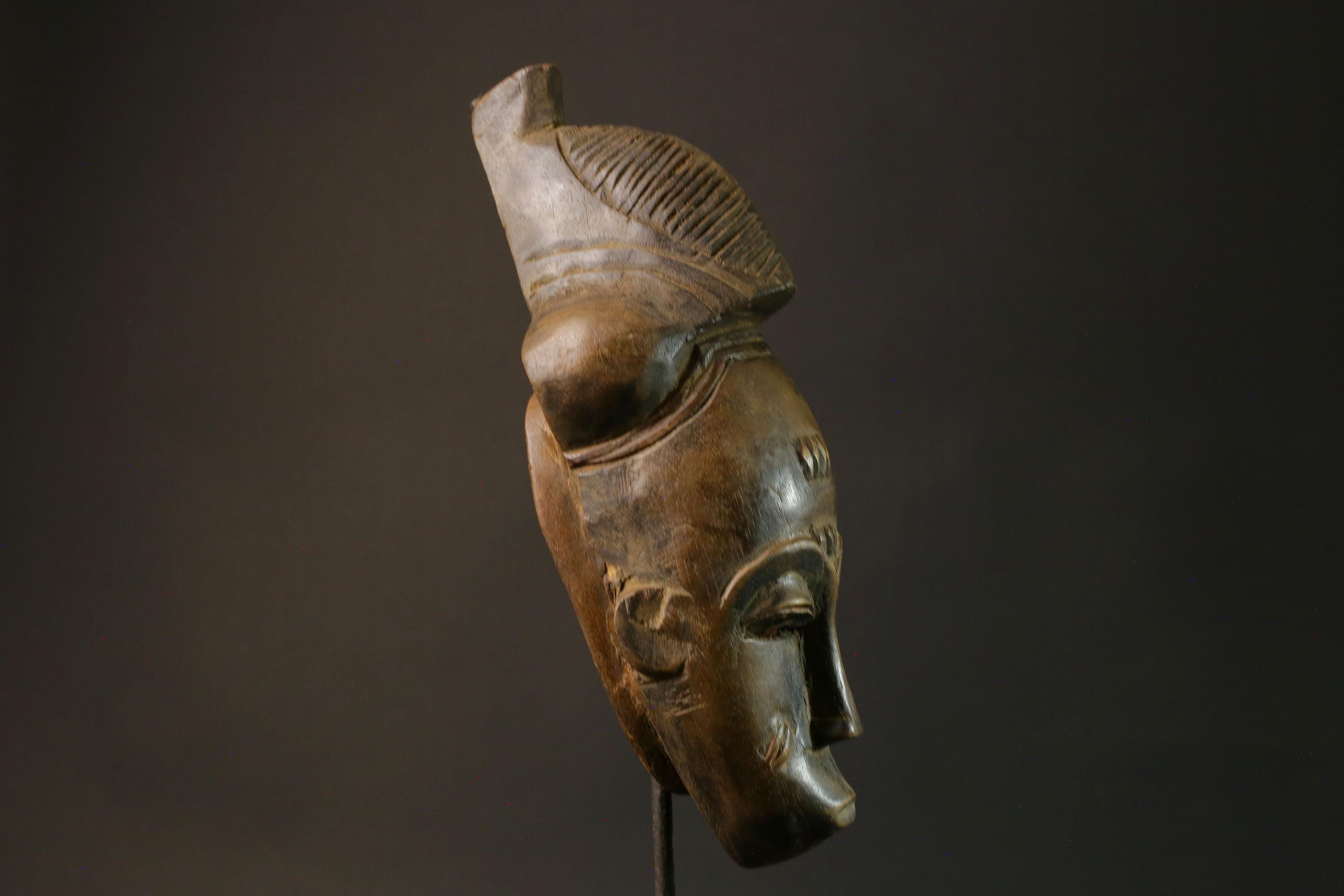 African Baule Mask Female Portrait Mask Wall Hanging Home Masks for wall-7507