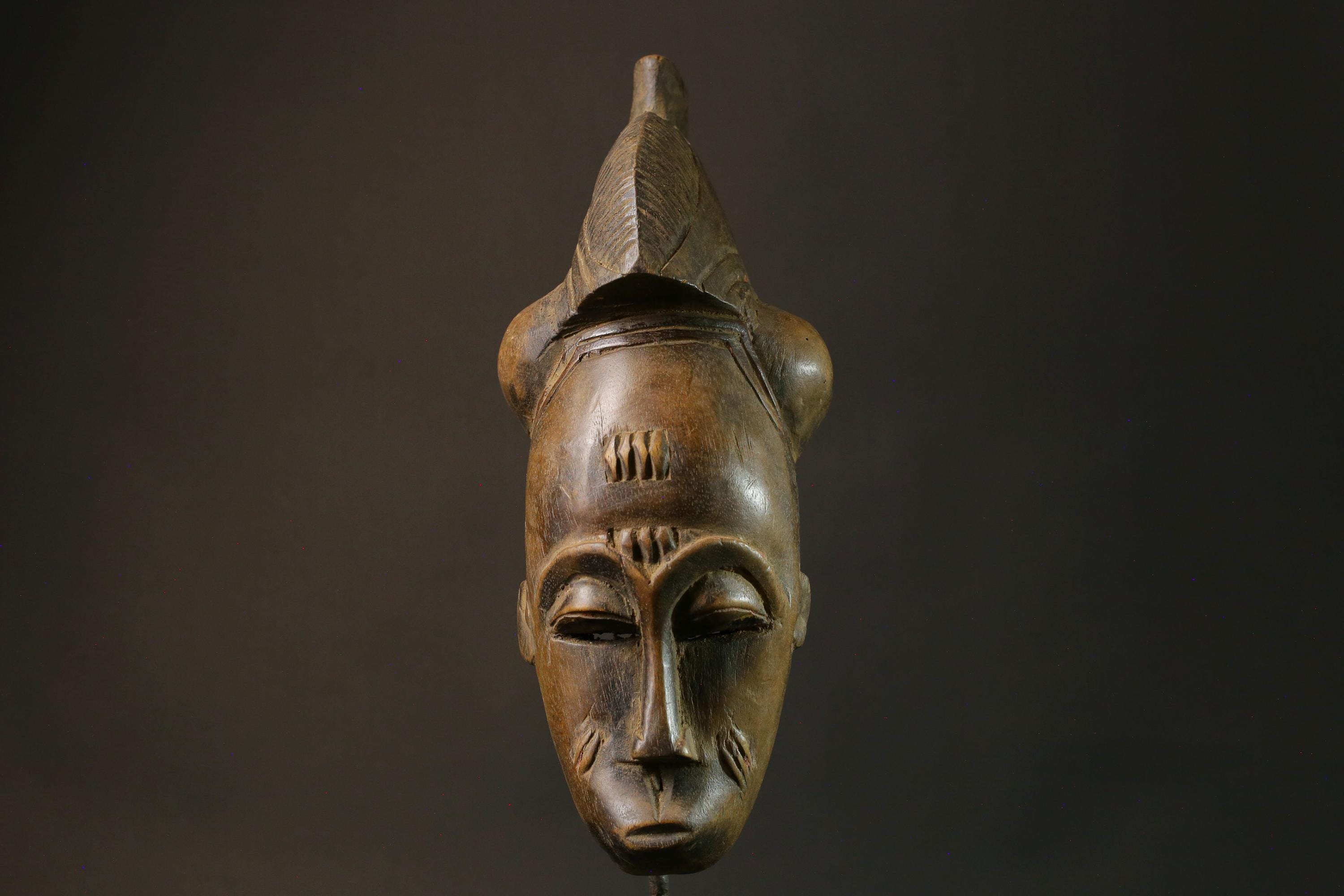 African Baule Mask Female Portrait Mask Wall Hanging Home Masks for wall-7507