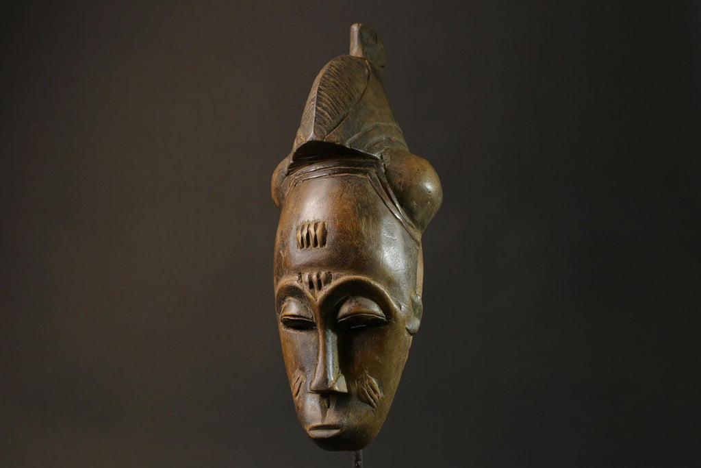 African Baule Mask Female Portrait Mask Wall Hanging Home Masks for wall-7507