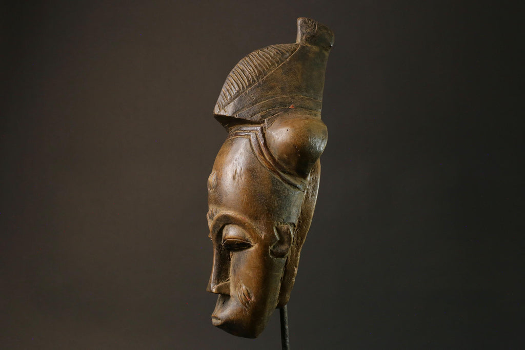 African Baule Mask Female Portrait Mask Wall Hanging Home Masks for wall-7507