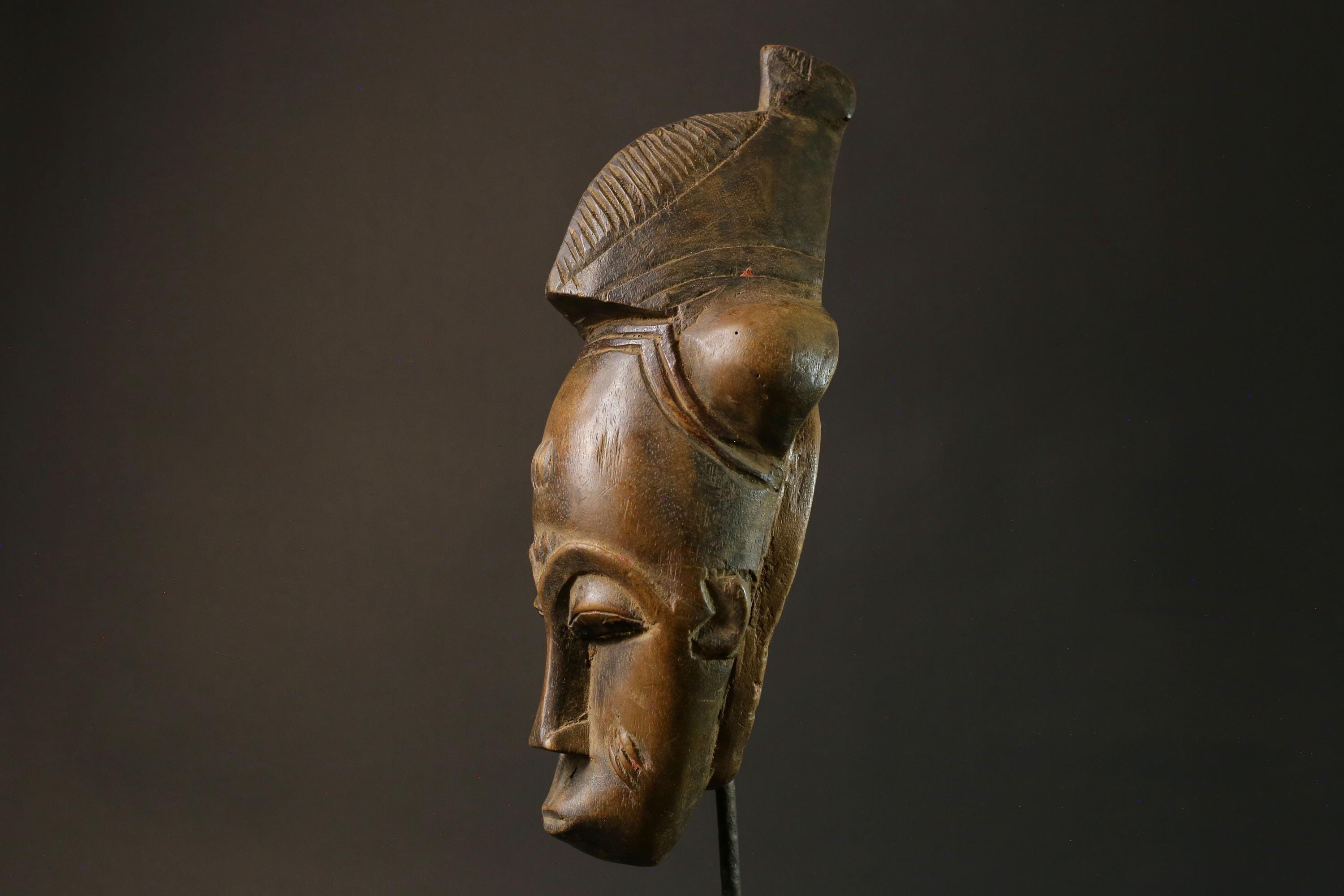 African Baule Mask Female Portrait Mask Wall Hanging Home Masks for wall-7507