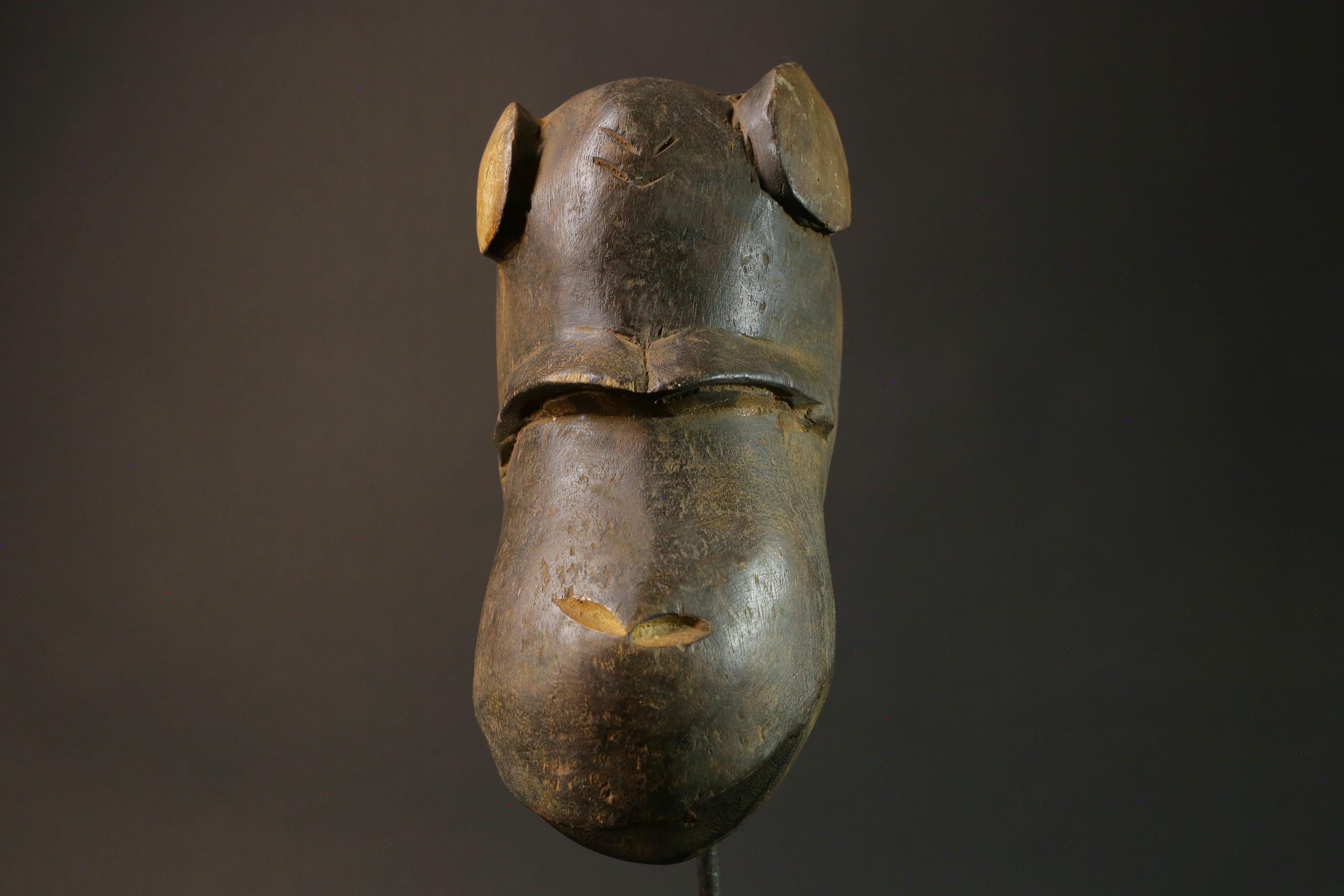 African Baule Monkey Antique African Masks Hand carved Wood Tribal Masks for wall-7496