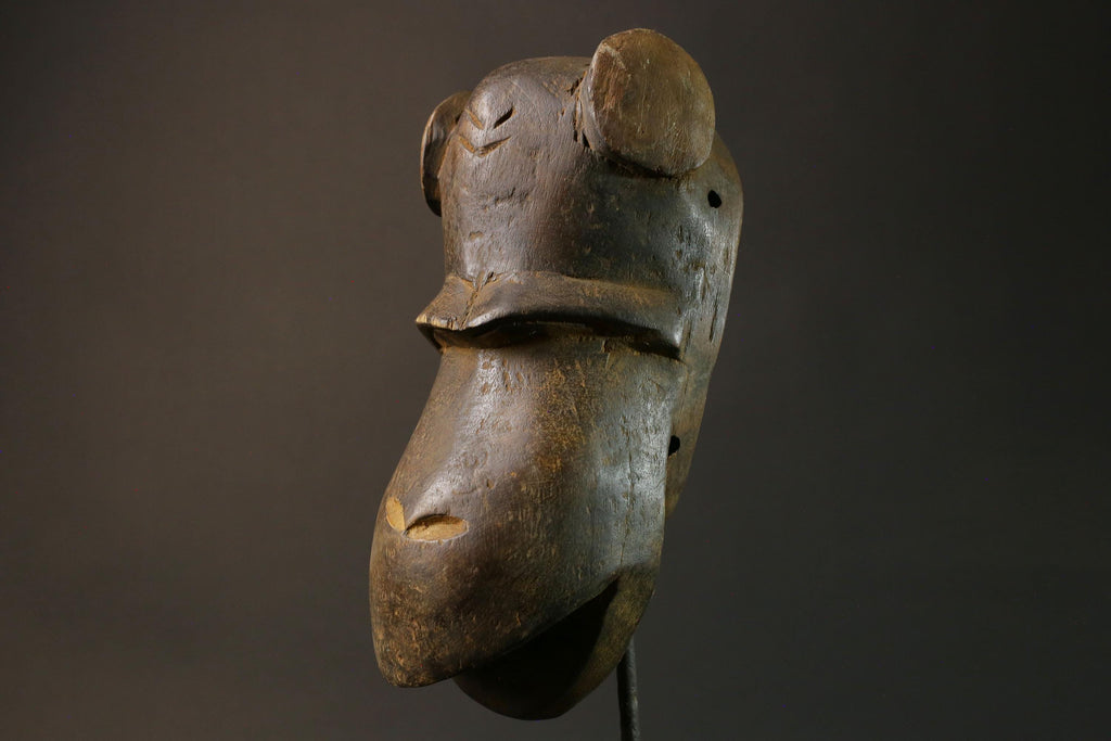 African Baule Monkey Antique African Masks Hand carved Wood Tribal Masks for wall-7496