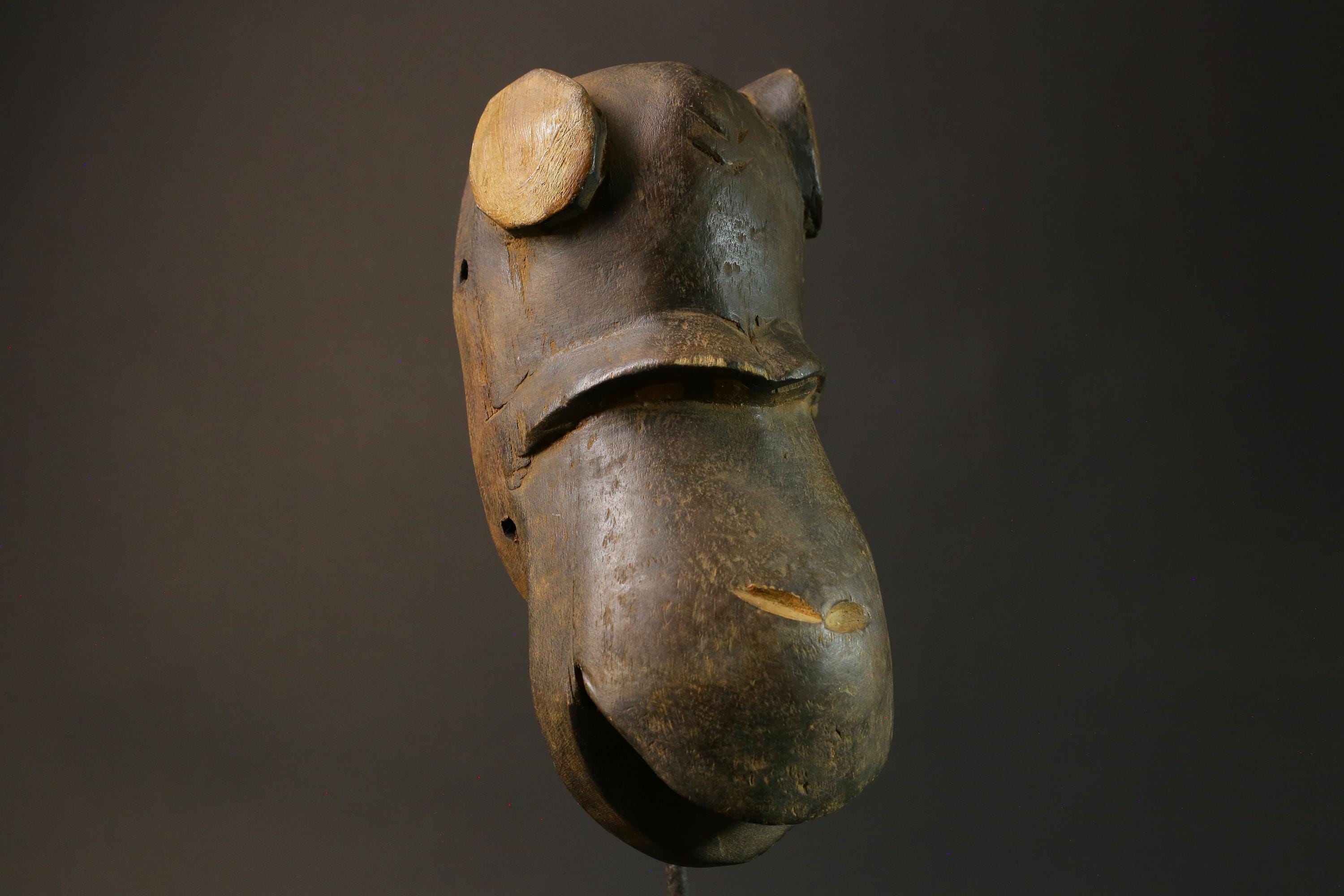 African Baule Monkey Antique African Masks Hand carved Wood Tribal Masks for wall-7496