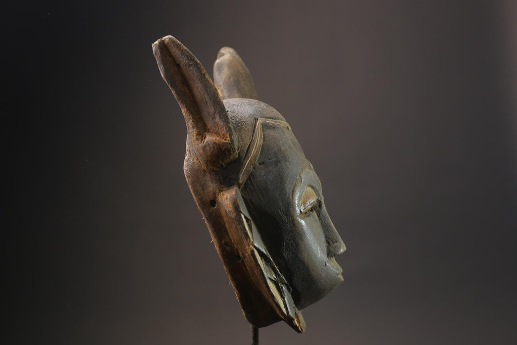 African wood mask Female Guru Vintage Tribal Handmade African Masks for wall-7219
