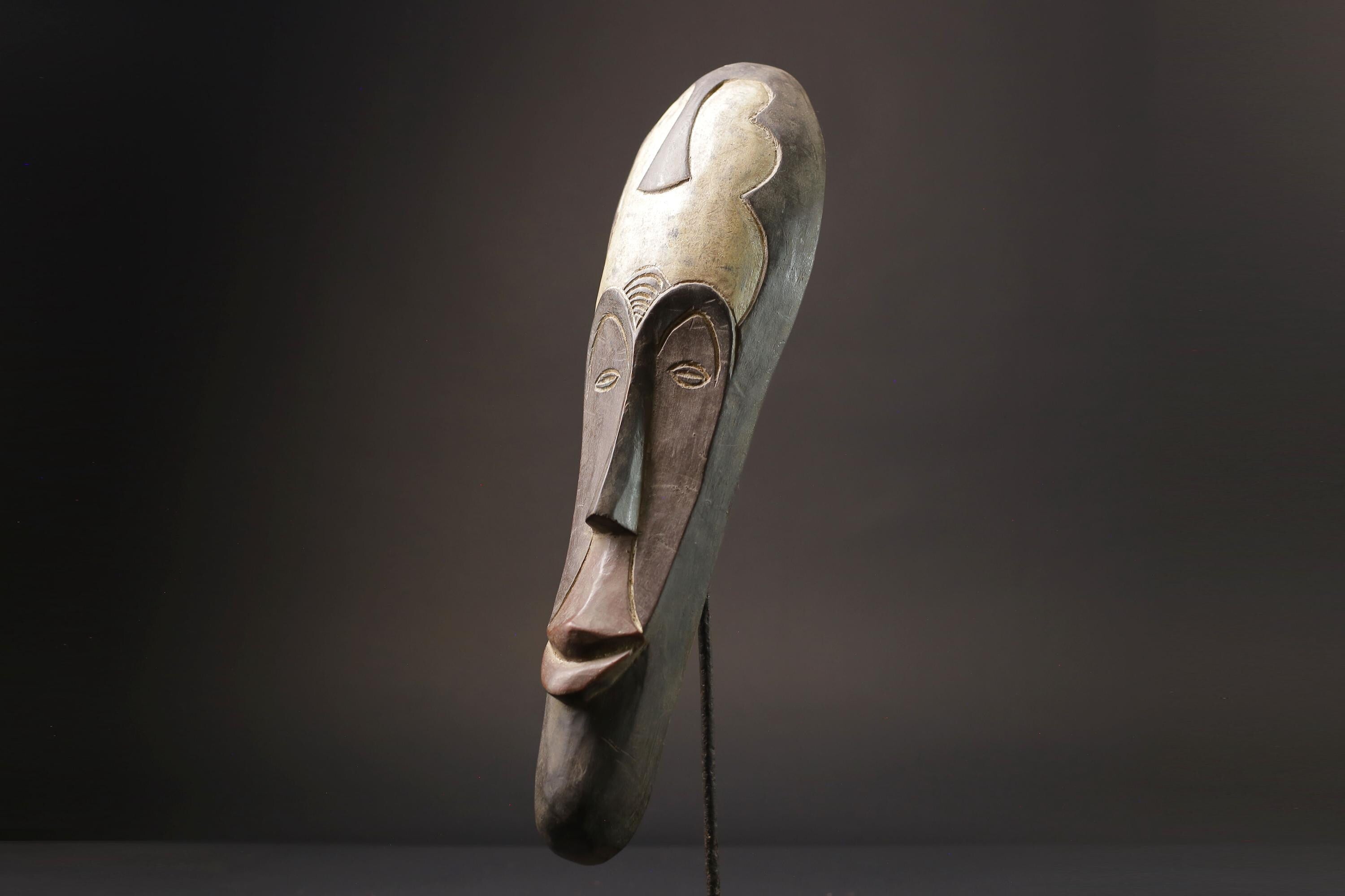 African Masks Ngil Mask Beautiful Female Ngil Tribal Handmade African Mask-7227