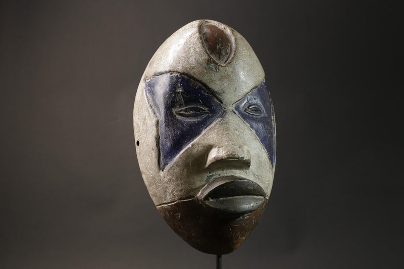 African mask Igbo wood African real figure vintage African masks for wall -G2825