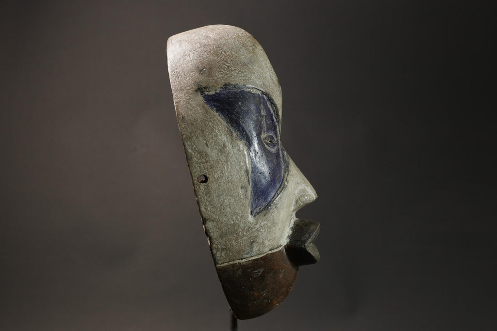 African mask Igbo wood African real figure vintage African masks for wall -G2825