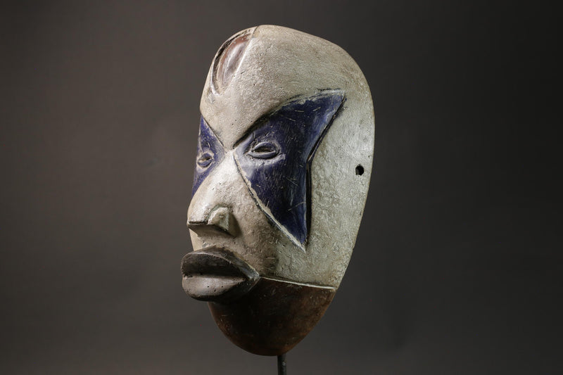 African mask Igbo wood African real figure vintage African masks for wall -G2825