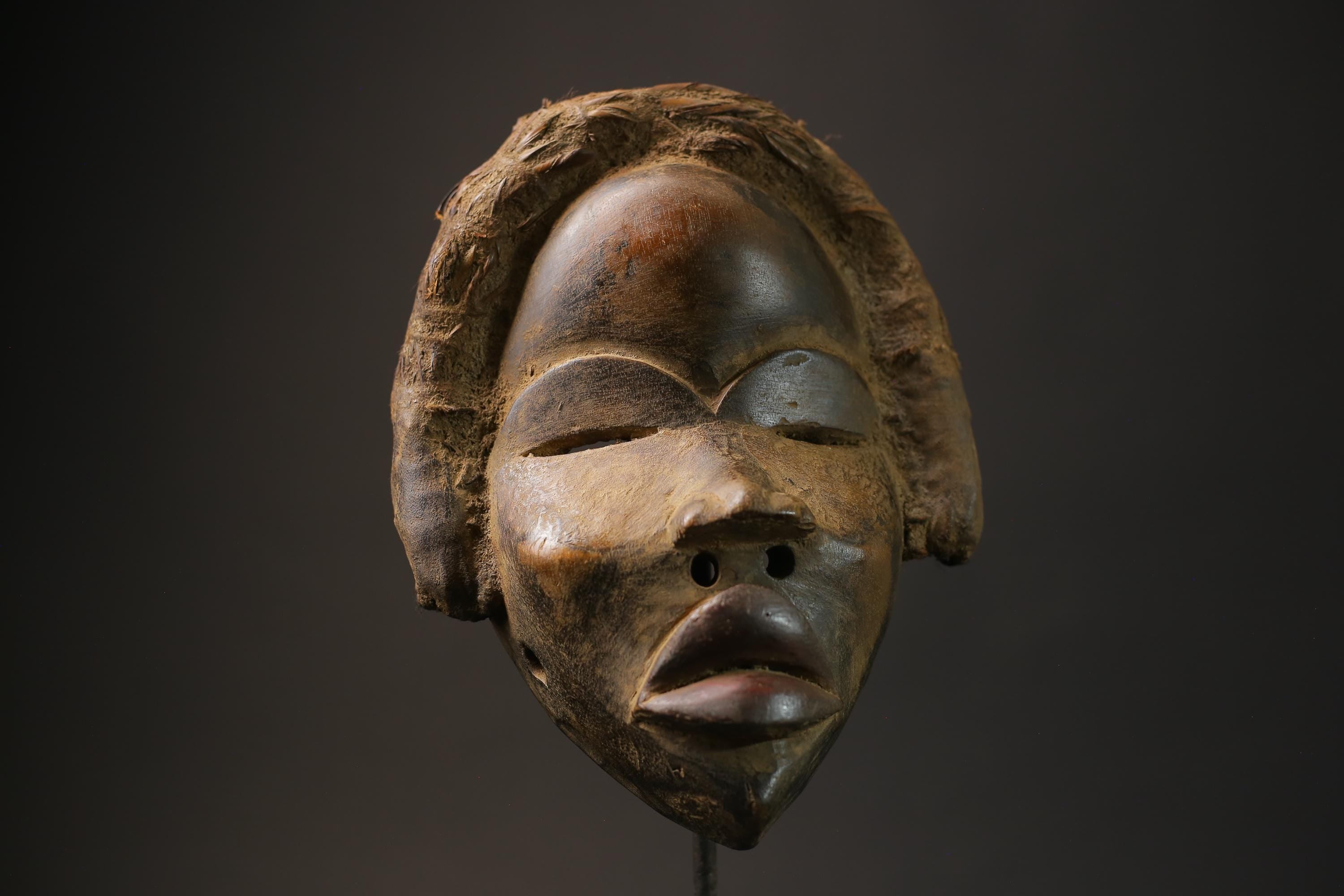 African Tribal Face Mask Wood Hand Carved Wall Hanging Kuba Dan Mask Masks for wall-G2604