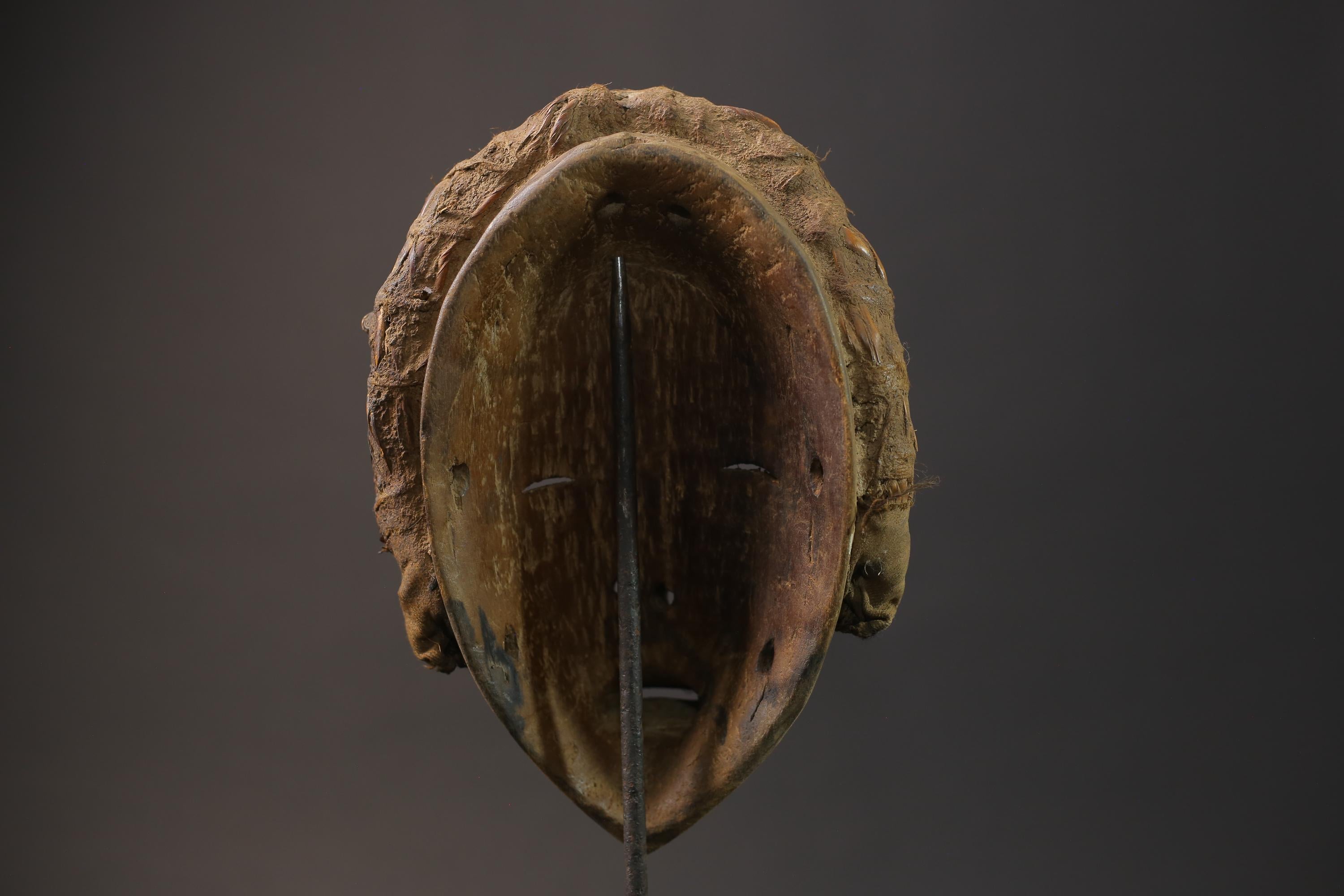 African Mask for wall Wooden folk art Vintage Hand Carved Dan Mask Masks for wall-G2611