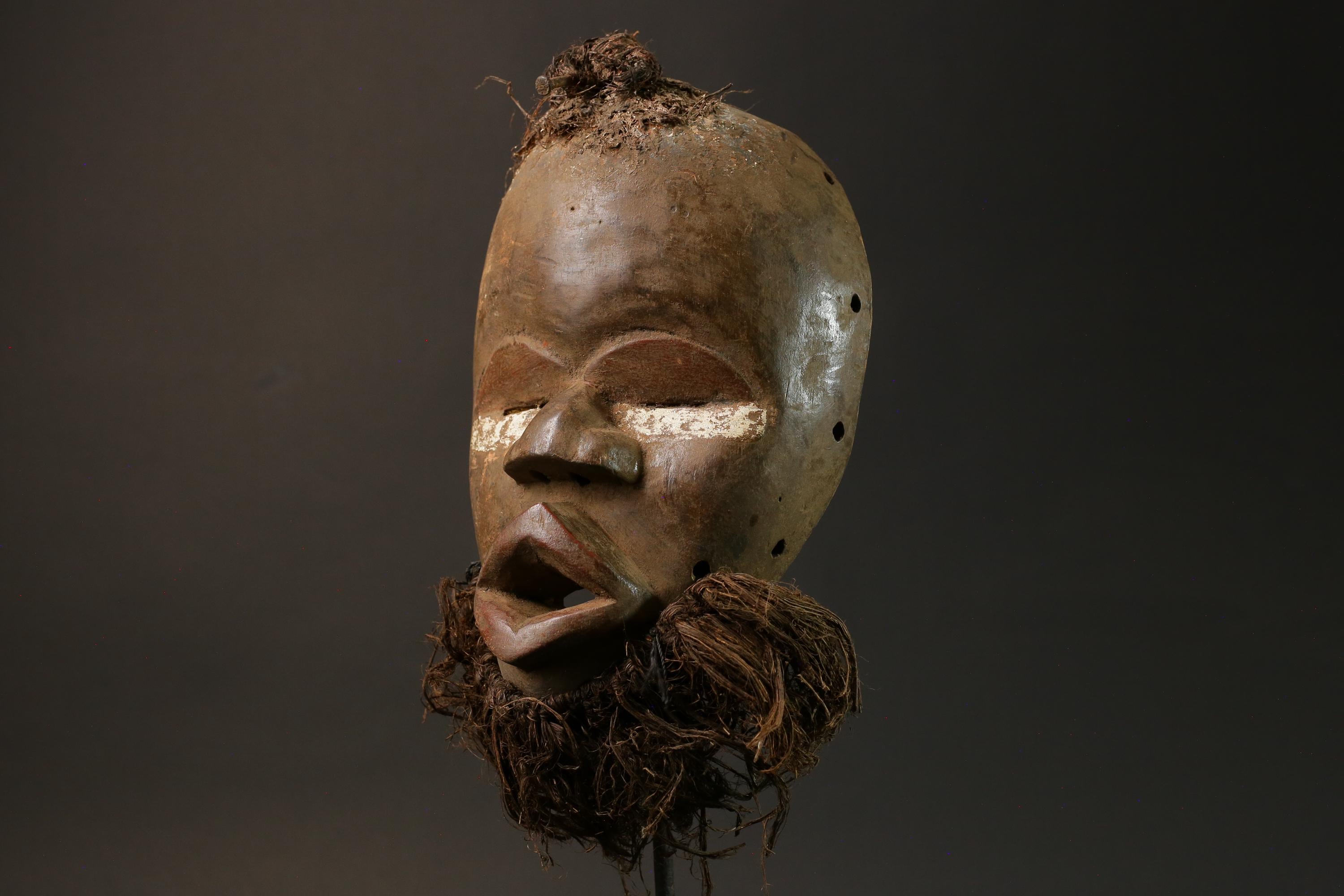 African mask wood African real figure vintage African masks Dan Tribe Masks-7576