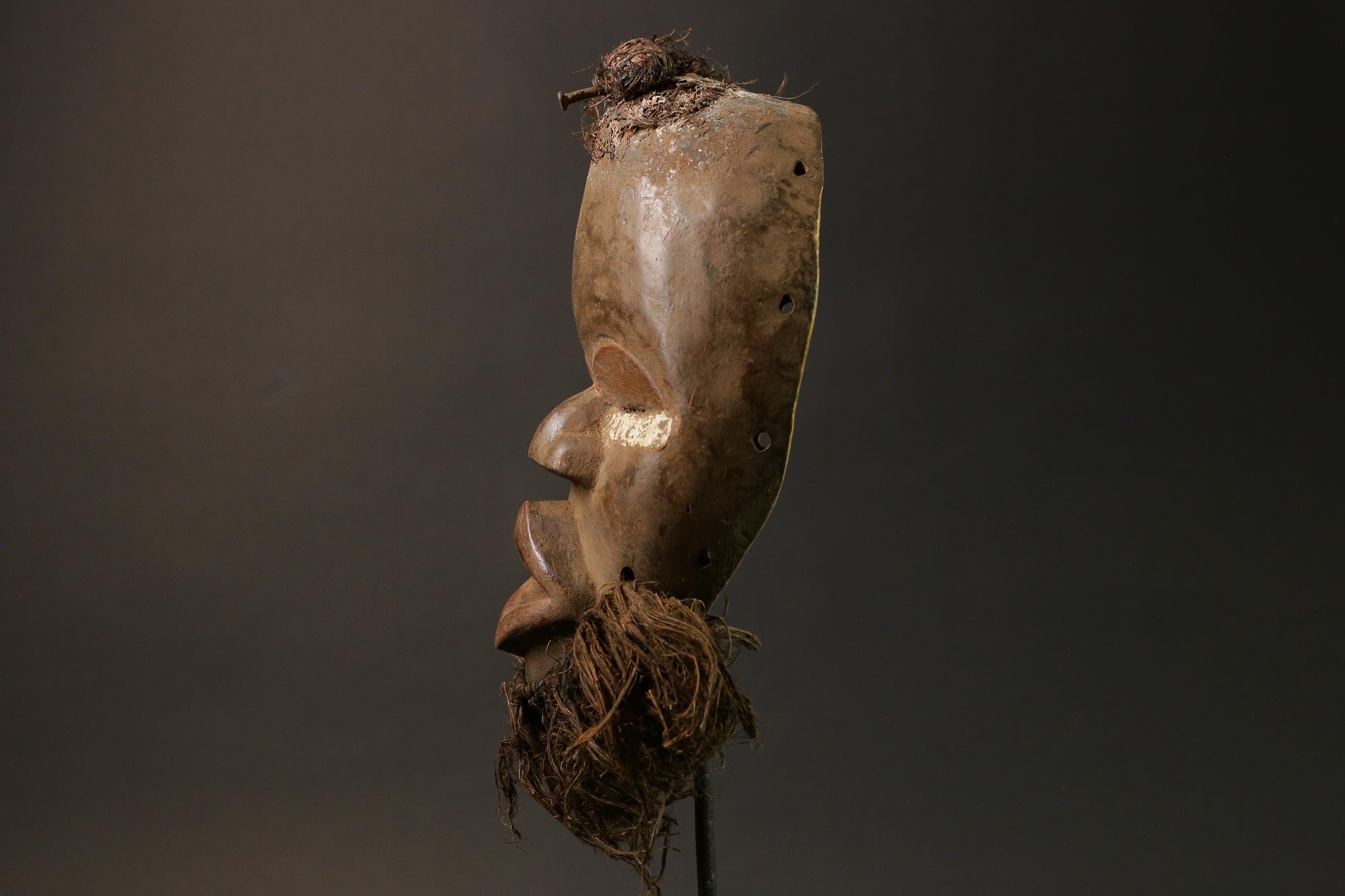 African mask wood African real figure vintage African masks Dan Tribe Masks-7576