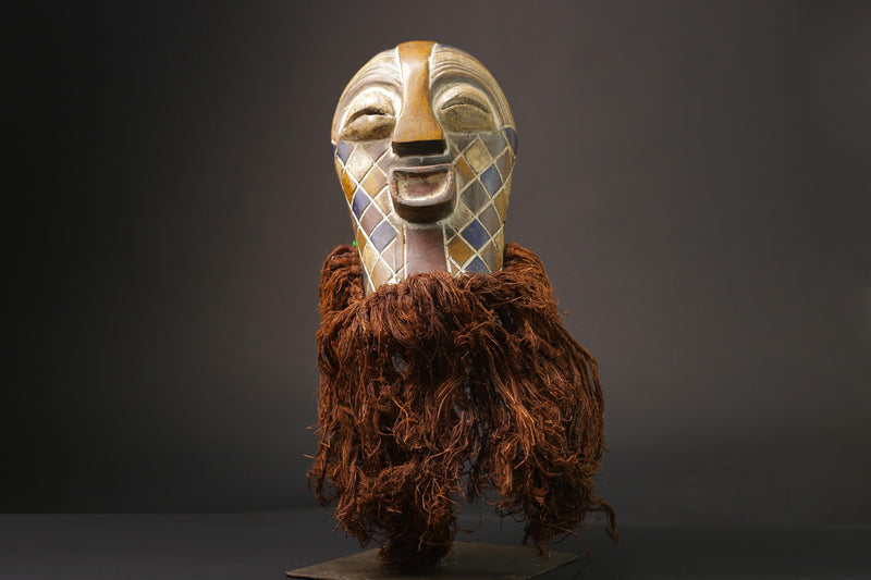 African wood mask Collectibles Home Decor Masque Songya Masks for wall-G2615