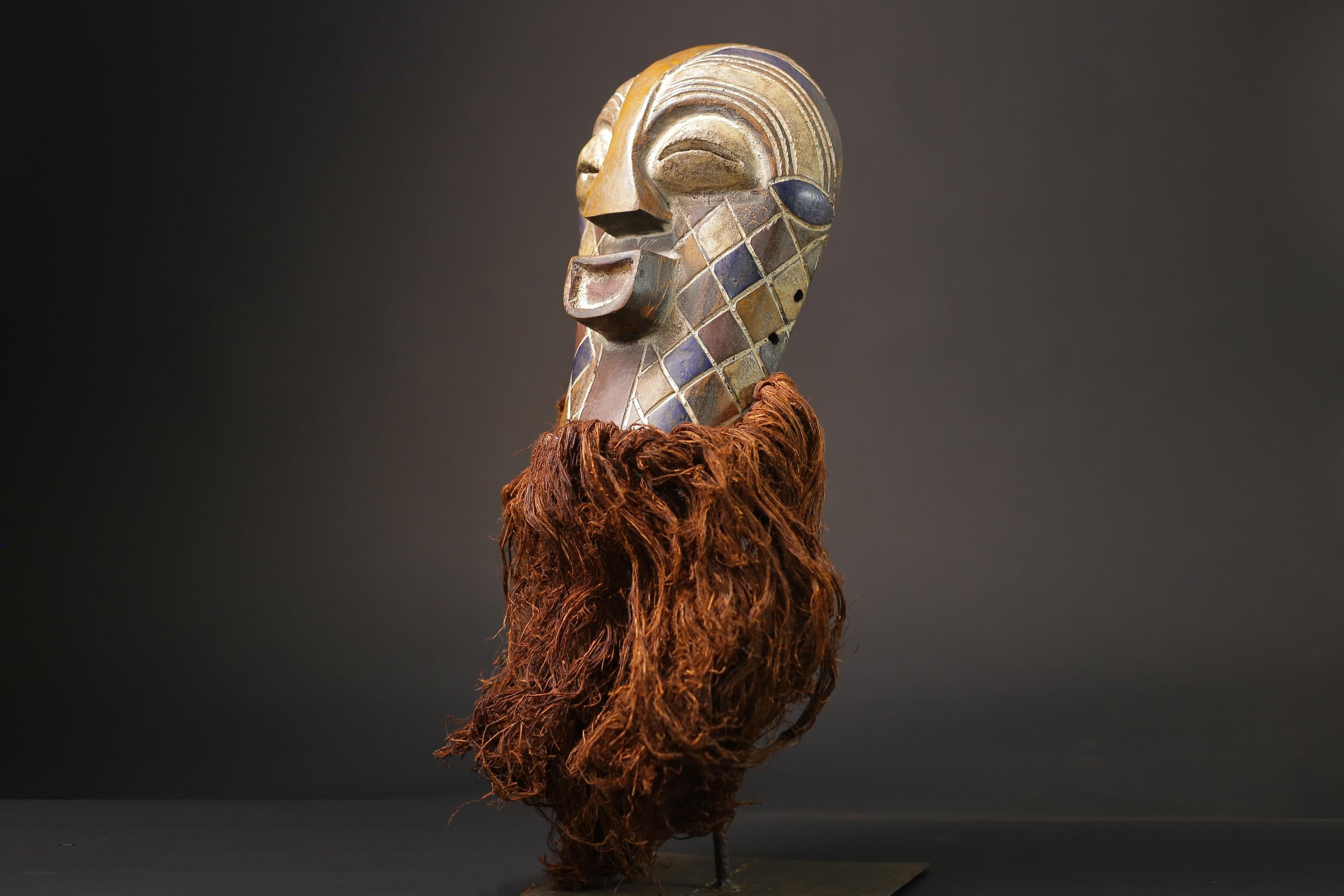 African wood mask Collectibles Home Decor Masque Songya Masks for wall-G2615