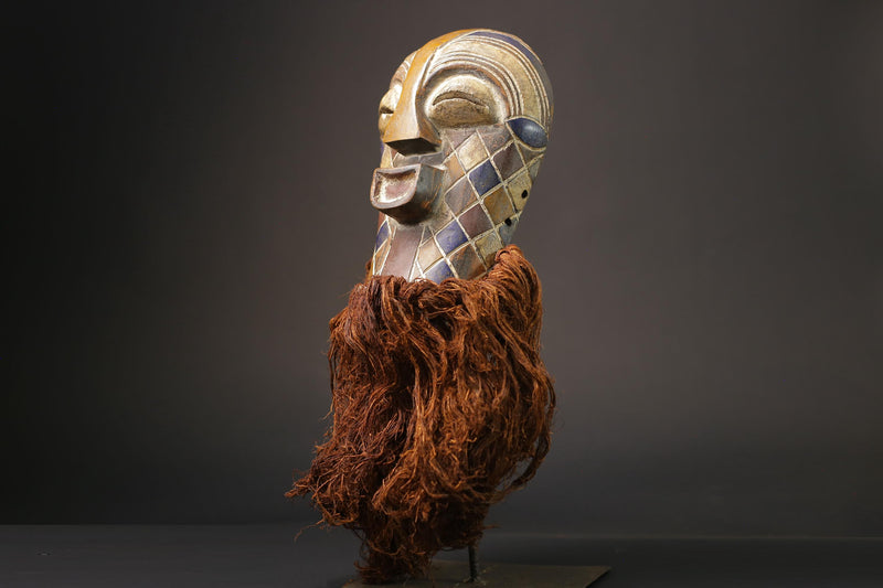 African wood mask Collectibles Home Decor Masque Songya Masks for wall-G2615