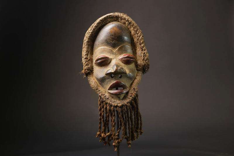 African Wood Hand Carved Vintage Wall Hanging Dan Masks For Wall-G2620