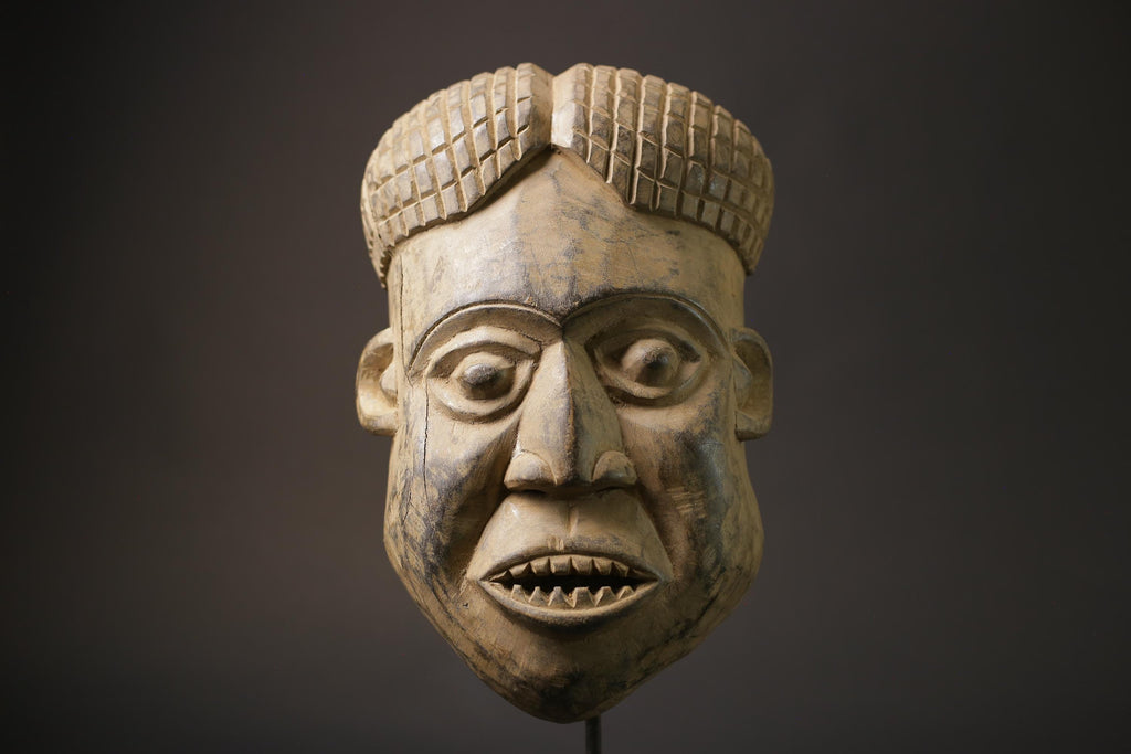 African Tribal Face Mask Wood Hand Carved Wall Hanging Dan Masks for wall-7256