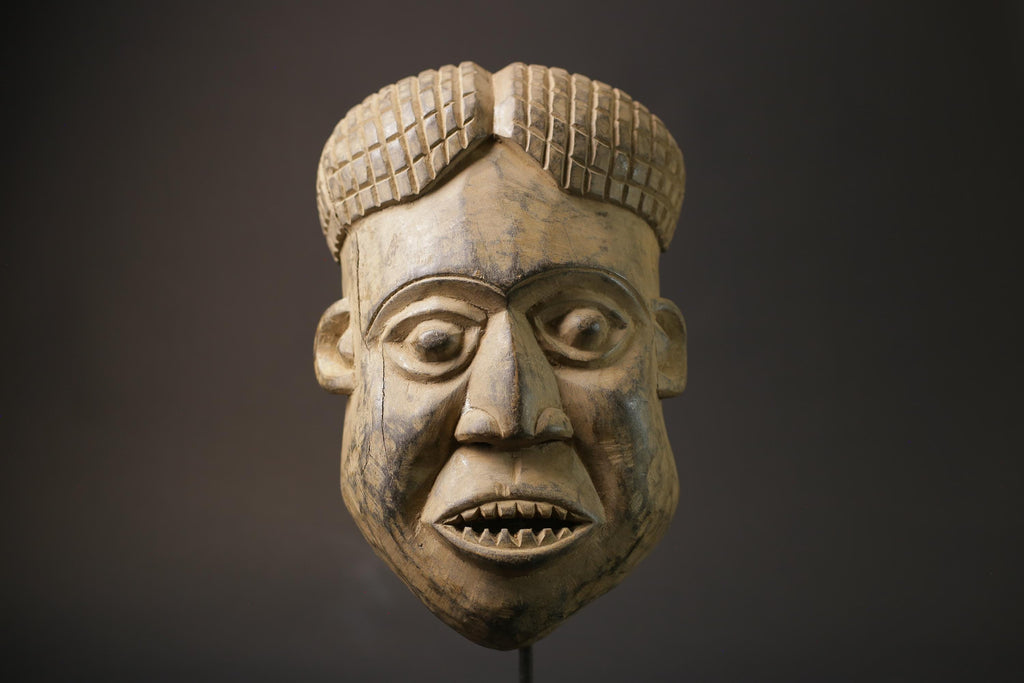African Tribal Face Mask Wood Hand Carved Wall Hanging Dan Masks for wall-7256