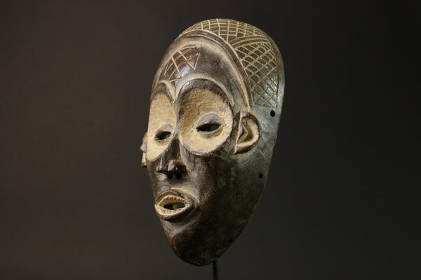 African Chokwe mask wood African figure vintage African masks for wall-G2844