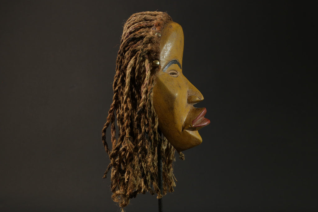 African wood mask antiques Dan Kran also Dan Ngere or Dan Masks for wall-G2846