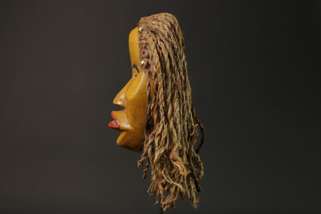 African wood mask antiques Dan Kran also Dan Ngere or Dan Masks for wall-G2846