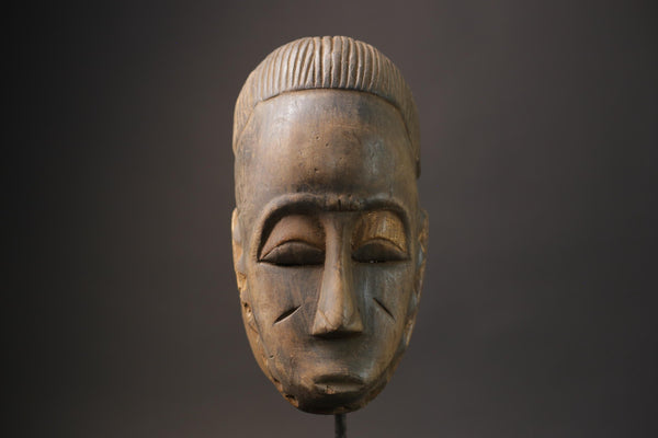 African Tribal Face Mask Wood Hand Carved Wall Hanging Art Guro mask Face Masks for wall-4061