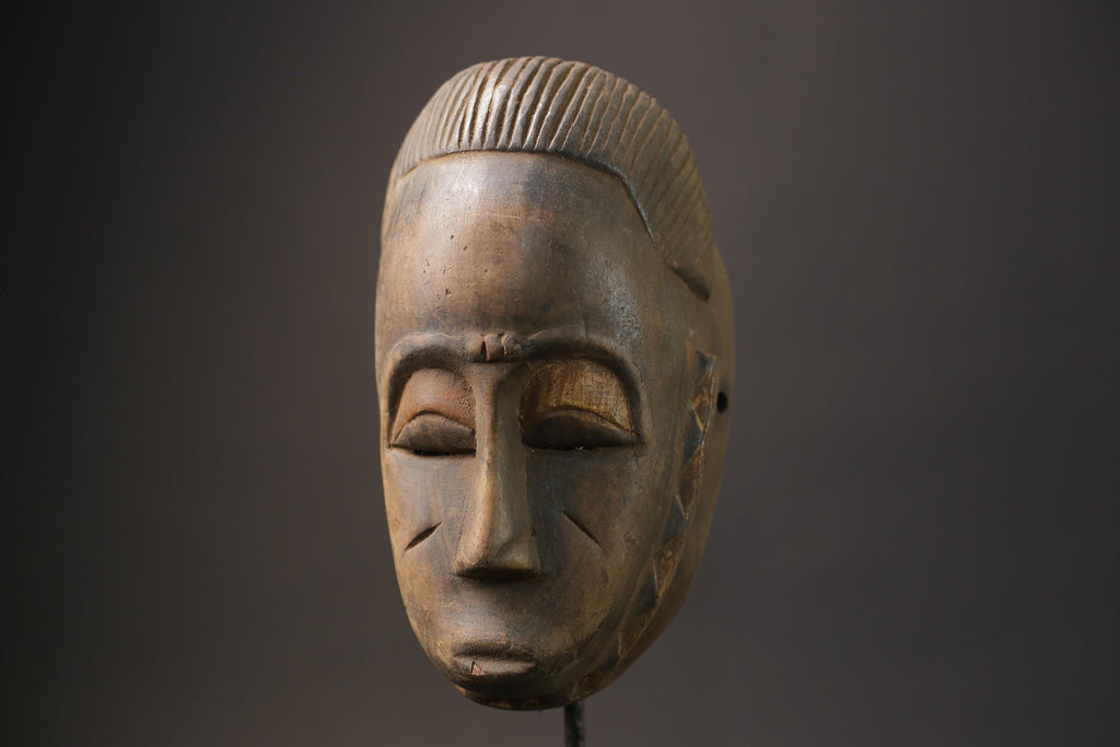 African Tribal Face Mask Wood Hand Carved Wall Hanging Art Guro mask Face Masks for wall-4061
