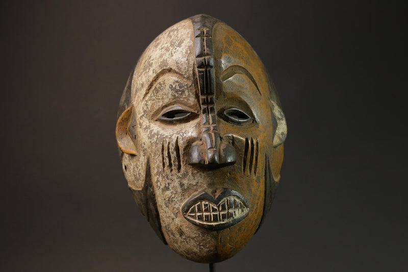 African Begs Mask From Wood Igbo Tribes Vintage Igbo Masks for wall-8938