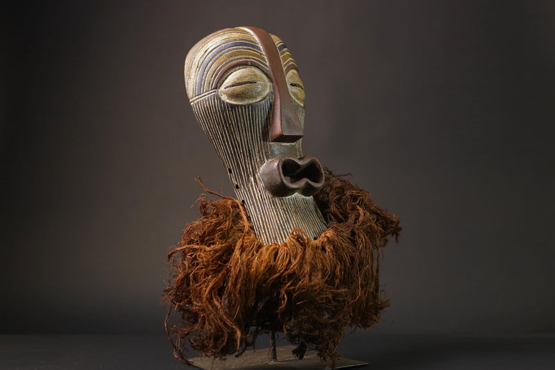 African wood mask Collectibles Home Decor Masque Songya Masks for wall-G2631